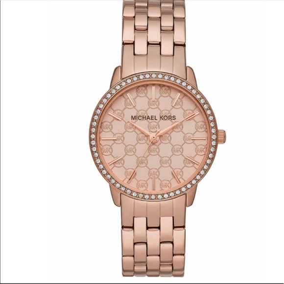 Michael Kors Accessories - Michael Kors rose gold signature watch NWT